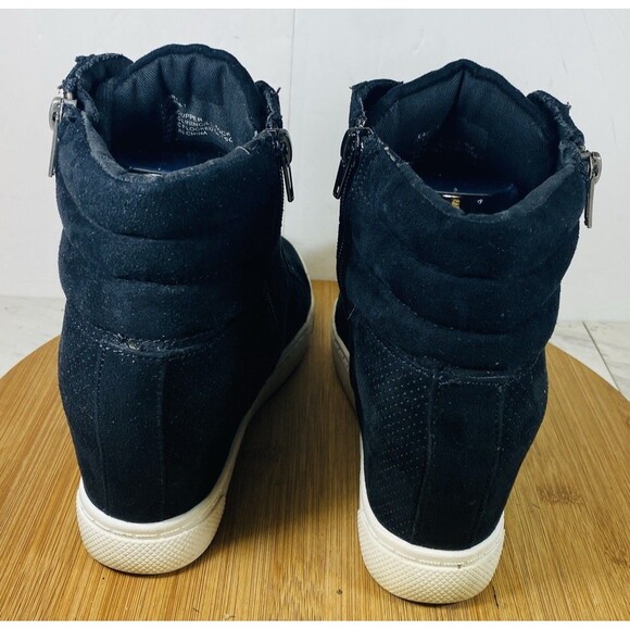 Steve Madden Black High Tops - Women's Size 8M - Picture 4 of 5